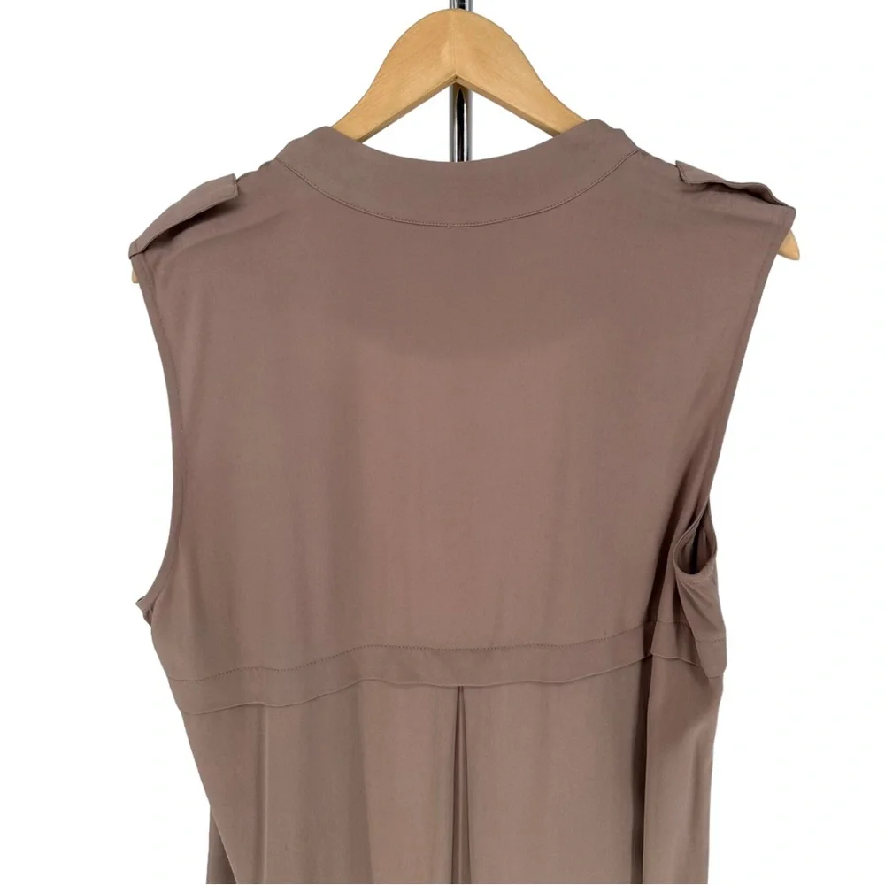 DR2 Daniel Rainn Mauve Open Jacket Duster Vest size Large Pockets Drapey